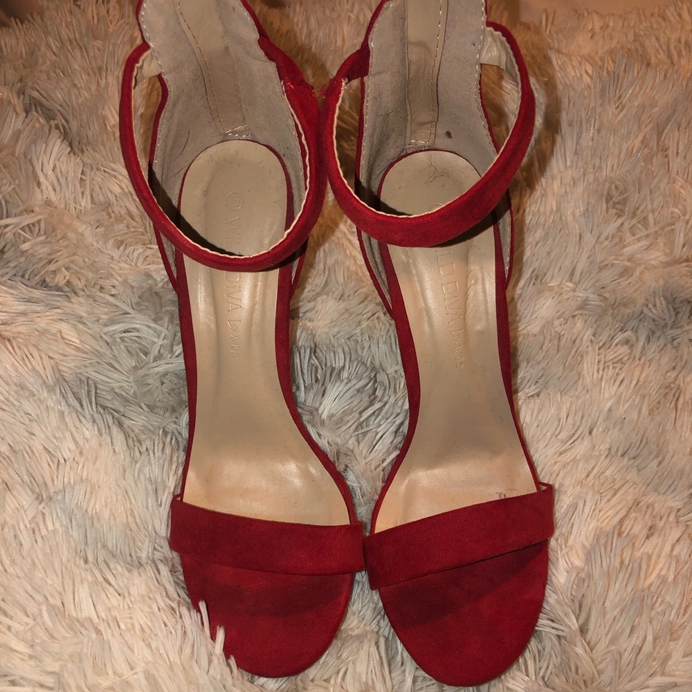 Red Strappy Heels